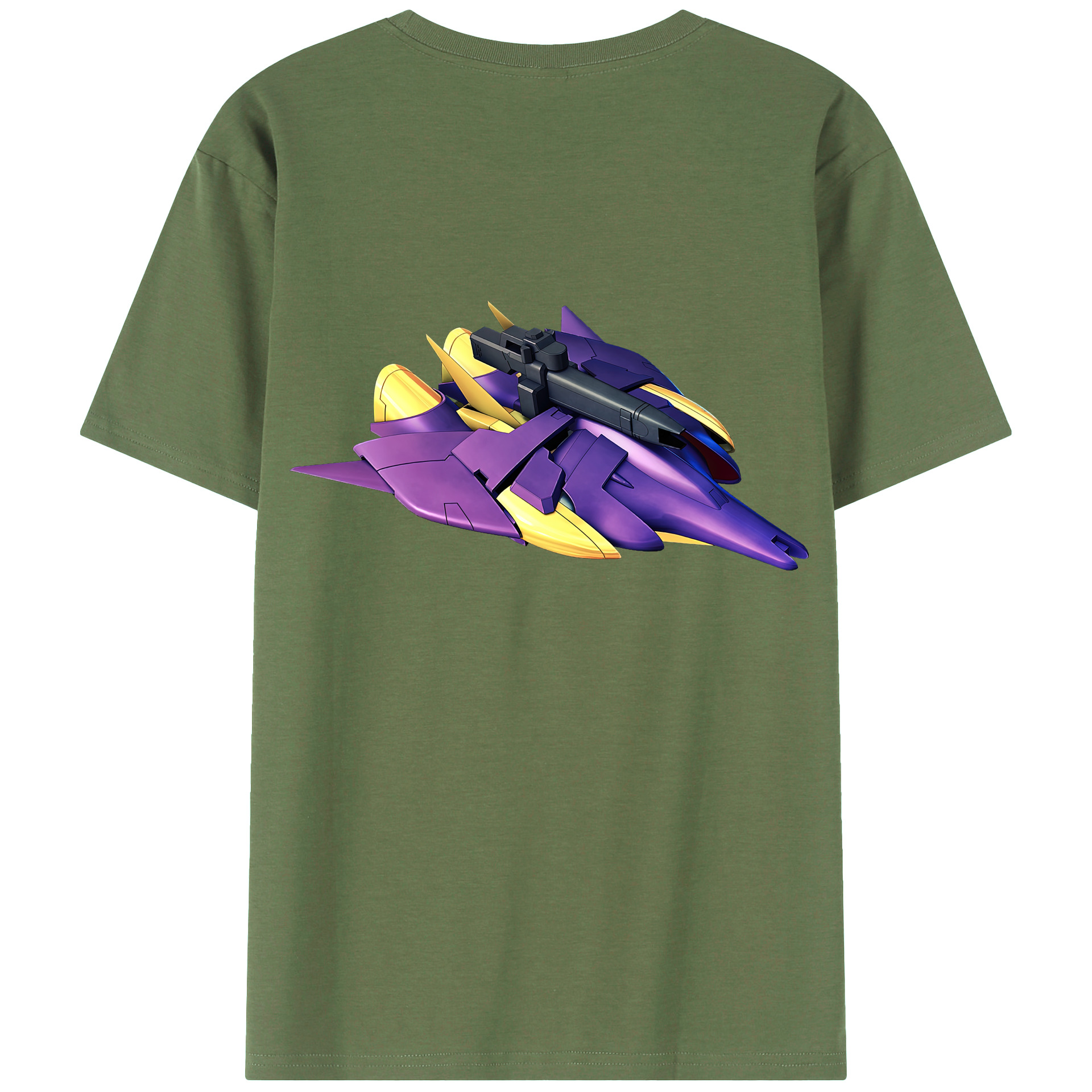 （画像用） 機動戦士ガンダム Mobile Suit Gundam 綿100％ メンズ半袖Tシャツ（バックプリント） 通気性